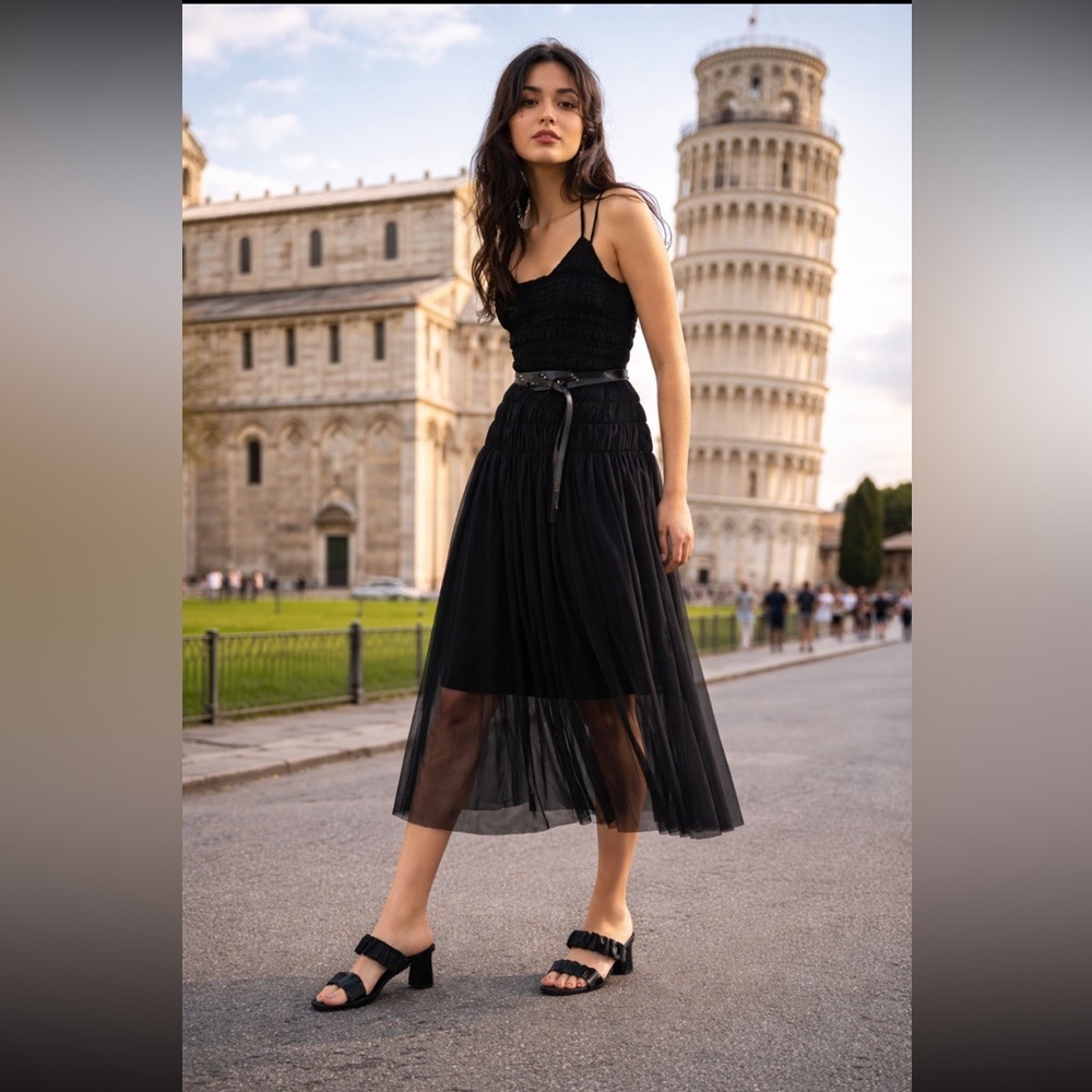 ANTHROPOLOGIE NWT Strappy Tulle Dress Size XS.